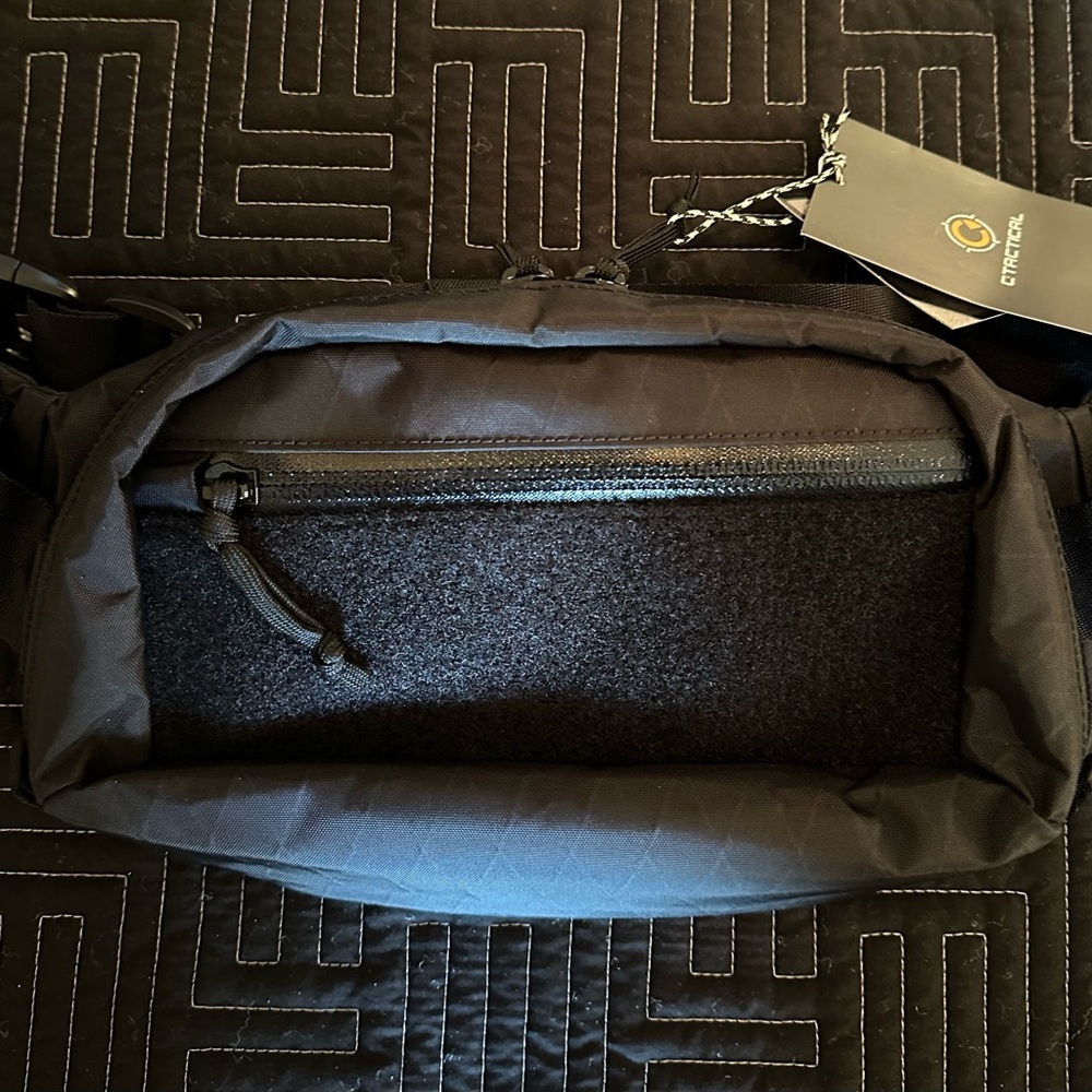 CTactical Black X-PAC Tactical Sling Crossbody Bag EDC Waist Pack